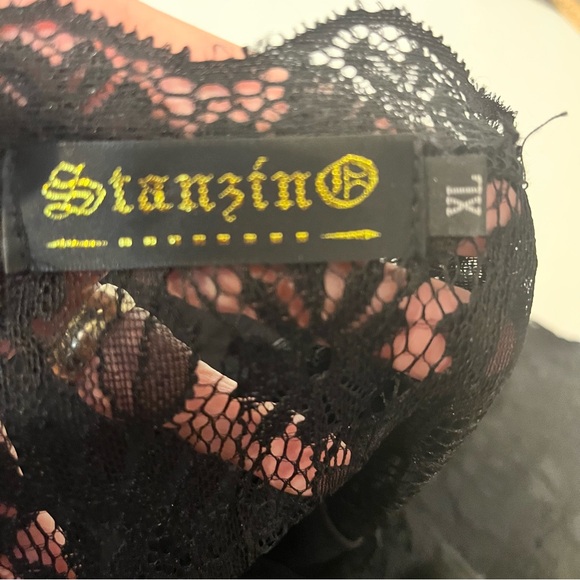 Stanzin Black Lace Sleeveless Bodycon Dress X-Large. - Picture 5 of 11
